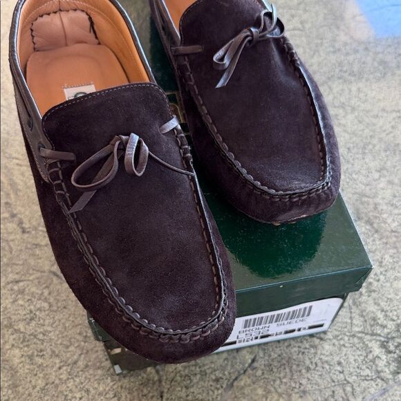 New Gala Italy Dark Brown Suede Loafers 8